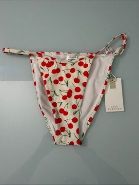 NWT Good American Cherries Bikini Bottoms